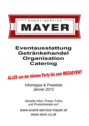 Eventausstattung - Verleihartikel - kasserver.com