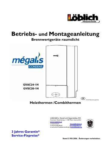 Betriebs- und Montageanleitung Brennwertgeräte raumdicht - Löblich