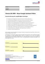 Vienna-Life WM – Neue Energie Sachwert Police