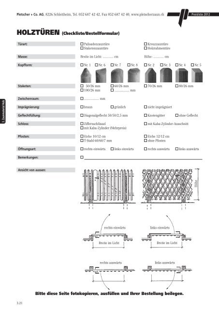 PREISLISTE 2012 - Pletscher & Co. AG