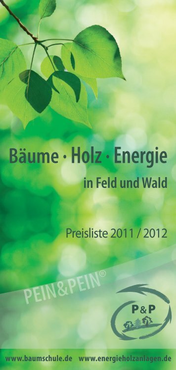 Bäume· Holz · Energie - Baumschule