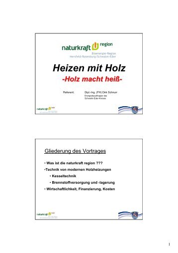 Heizen mit Holz - Bioenergieregion Weserbergland plus