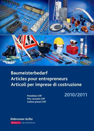 Table des matieres Indice AGB CGV CAG - Debrunner Acifer