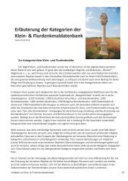 Erläuterung der Kategorien der Klein- & Flurdenkmaldatenbank