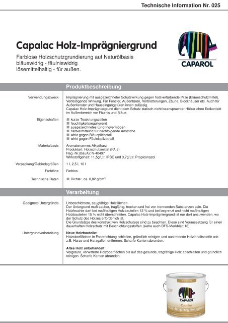 Caparol Capalac Holz Impr gniergrund Farblos PNSWG caparol-capalac-holz-impr-gniergrund-farblos-pnswg