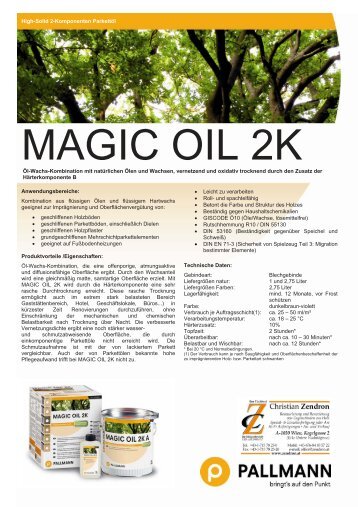 MAGIC OIL 2K Datenblatt als pdf.