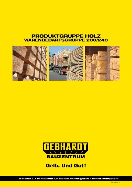 PRODUKTGRUPPE HOLZ - Gebhardt Bauzentrum