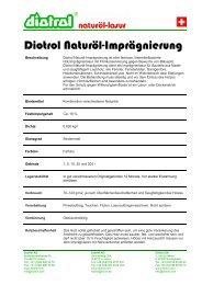 Diotrol Naturöl-Imprägnierung