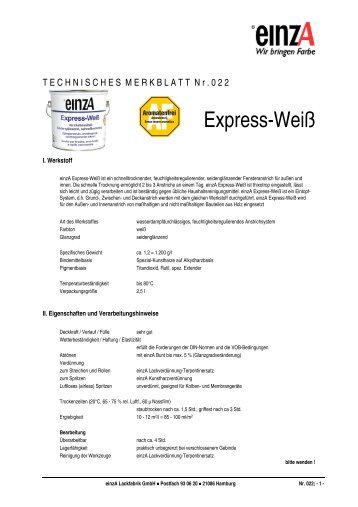 einzA Express-Weiß