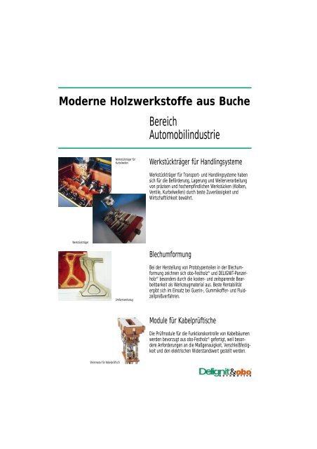 Moderne Holzwerkstoffe aus Buche - Delignit