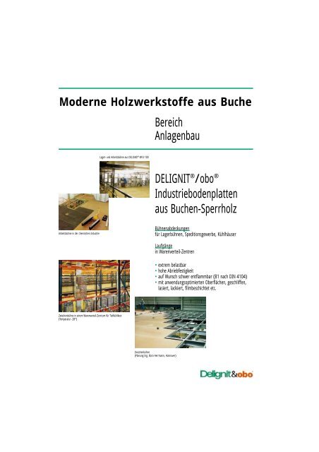 Moderne Holzwerkstoffe aus Buche - Delignit