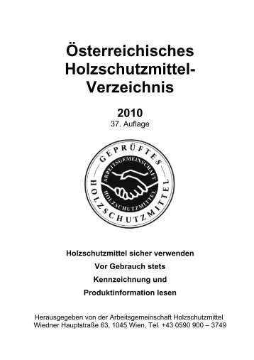 Holzschutzmittelverzeichnis 2010