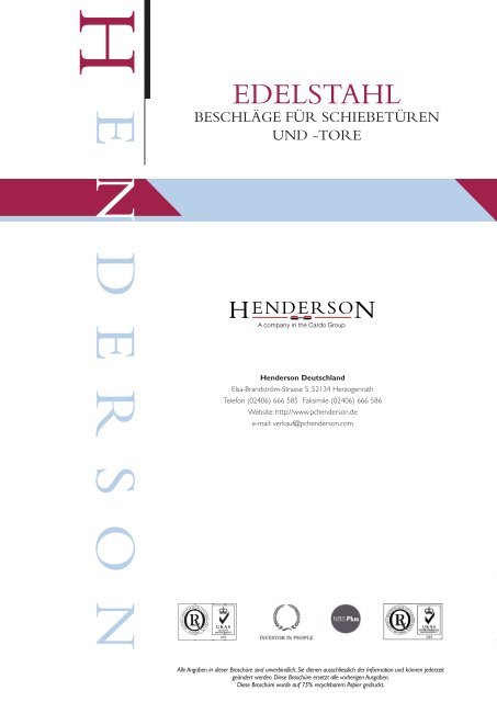 Henderson S.S Sliding German - P C Henderson