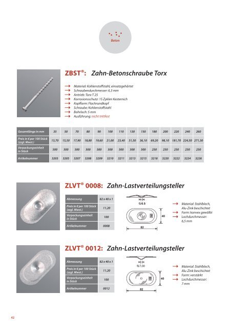 Zahn-Lastverteilungsteller - zahngmbh.com