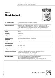 Technisches Merkblatt Glasurit Bootslack