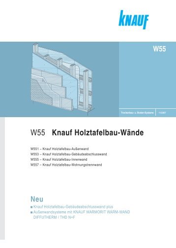 W55 Knauf Holztafelbau-Wände - bei Knauf