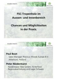 FSC-Tropenholz im Aussen - Niedermann - Holz