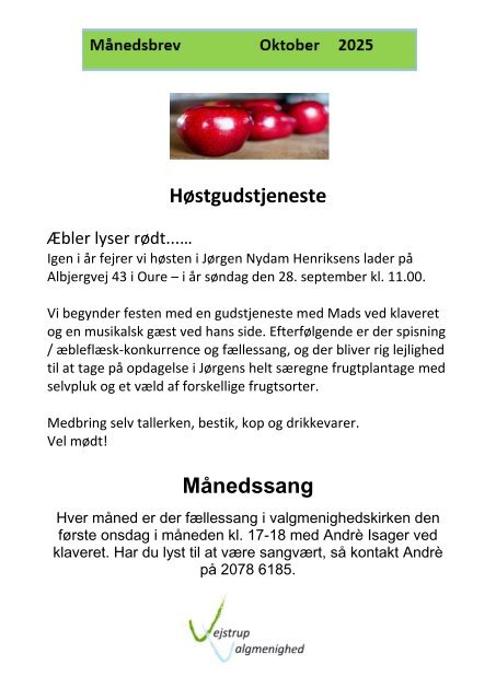Månedsbrev oktober 2025