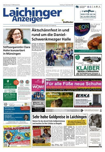 27.09.2025 Laichinger Anzeiger