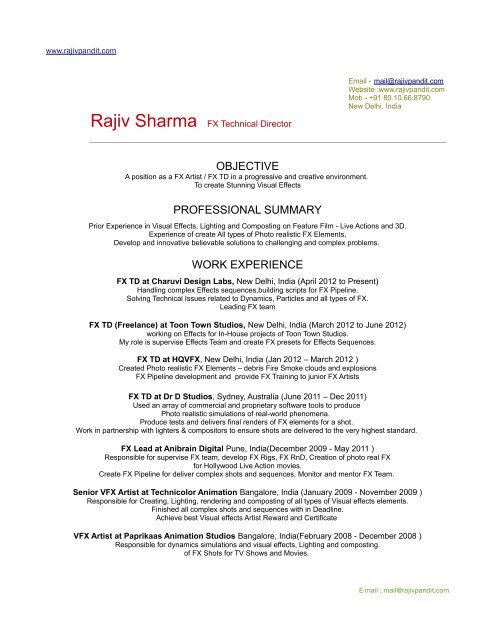 download resume pdf file - Rajivpandit.com