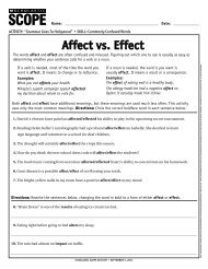 Affect Vs Effect Scholastic
