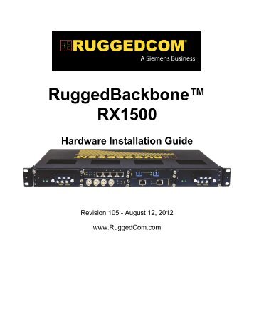 RuggedBackbone™ RX1500 - Hardware Installation ... - RuggedCom