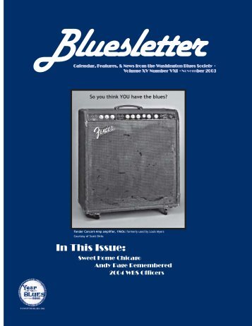 Bluesletter - Washington Blues Society