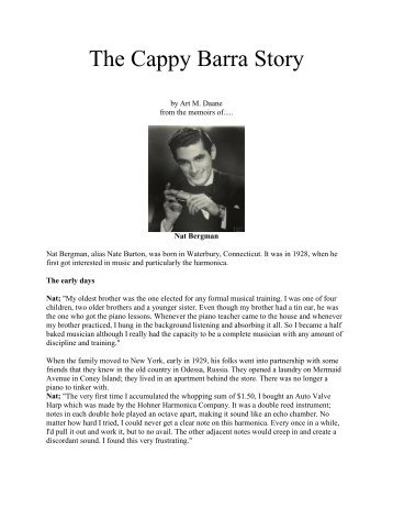 The Cappy Barra Story - Art Daane