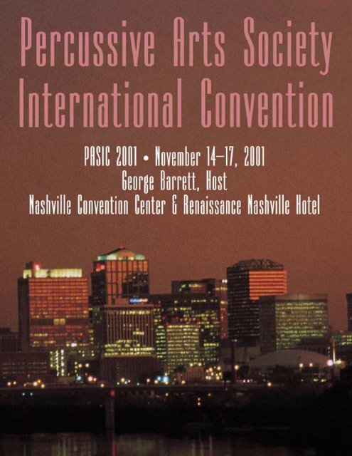 PASIC 2001 Program (pdf) - Percussive Arts Society