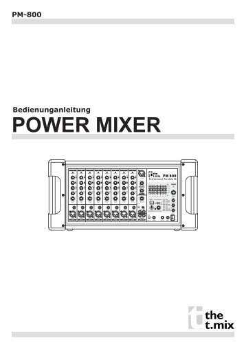 Bedienunganleitung POWER MIXER PM-800
