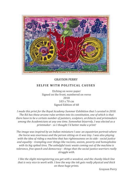 Grayson Perry - Selfie with Political Causes