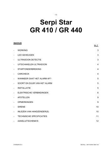 Serpi Star GR 410 / GR 440 - DG Car Equipment