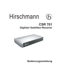 CSR 701 Digitaler Satelliten-Receiver ... - AustriaSat