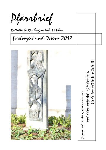 Osterpfarrbrief 2012 - farbig - - Kath. Kirche Metelen