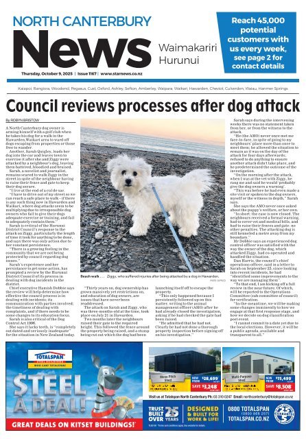 North Canterbury News: October 09, 2025