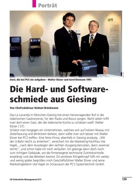 und Software- schmiede aus Giesing - PCS Systemtechnik GmbH