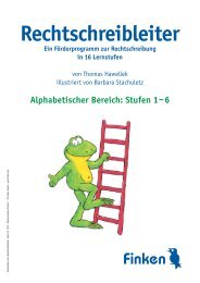 Alphabetischer Bereich: Stufen 1–6 - Finken Verlag