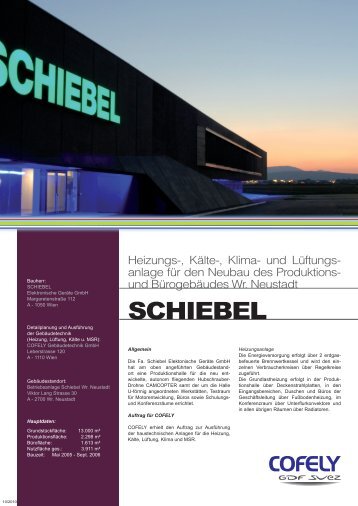 SCHIEBEL - COFELY Gebäudetechnik GmbH
