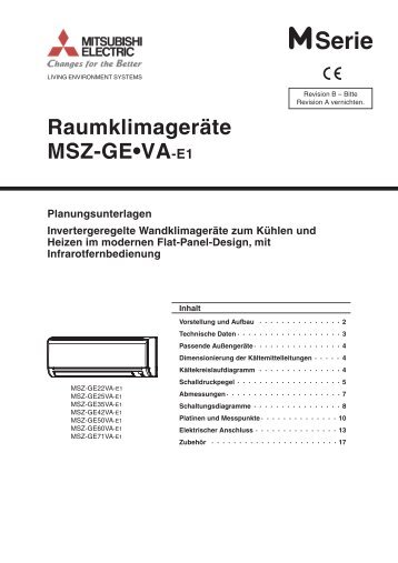 Mitsubishi Electric MSZ-GE22-71 ... - KlimaCorner.de