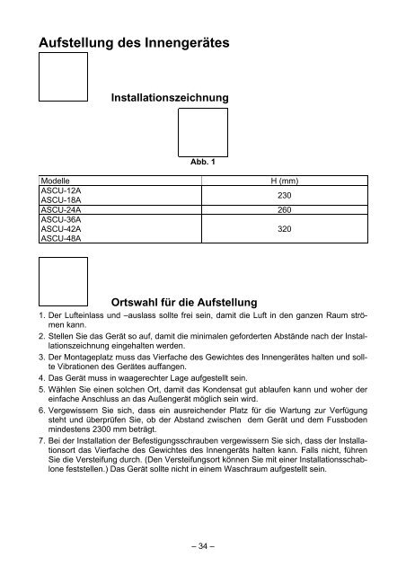 KASSETTEN-KLIMAANLAGE