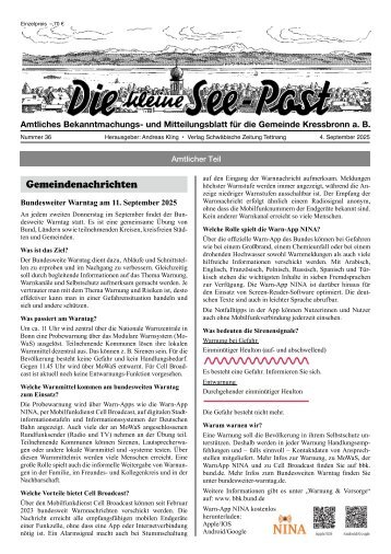 04.09.2025 Die kleine See-Post