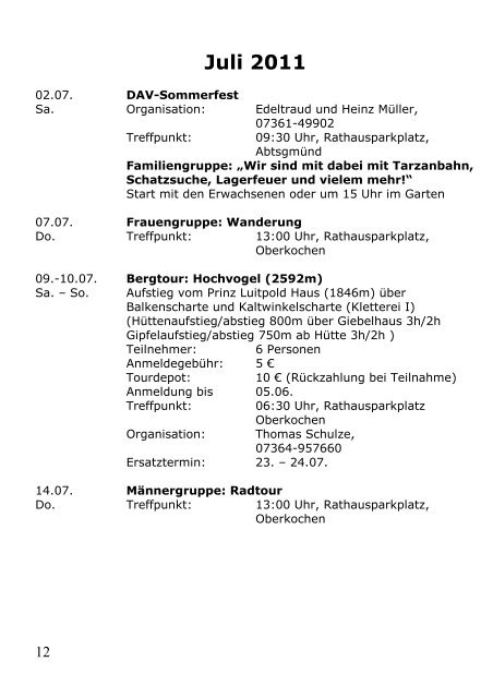 September 2011 - Deutscher Alpenverein e.V. Sektion Oberkochen