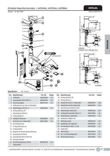 Attitude Attitude Einhebel-Waschtischarmatur ... - Ideal Standard