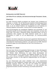 Stellungnahme des KOBV Österreich zum Entwurf für ein Lobbying ...