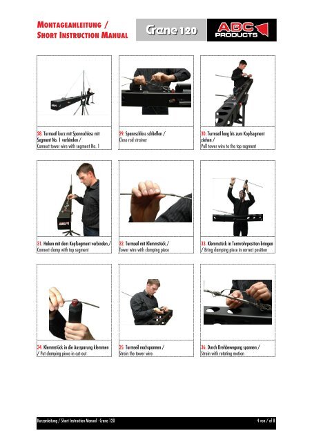 montageanleitung / short instruction manual - ABC Products