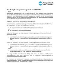 Infoblatt Einspeisemanagement - Netzgesellschaft mbH Chemnitz