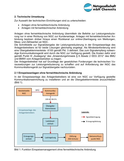 Infoblatt Einspeisemanagement - Netzgesellschaft mbH Chemnitz