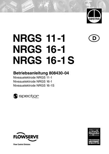 NRGS 11-1 NRGS 16-1 NRGS 16-1S - Flowserve Corporation