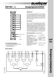 Gerätebeschreibung - BLANKOM Antennentechnik GmbH