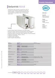 Produkt-Datenblatt - SIKO GmbH